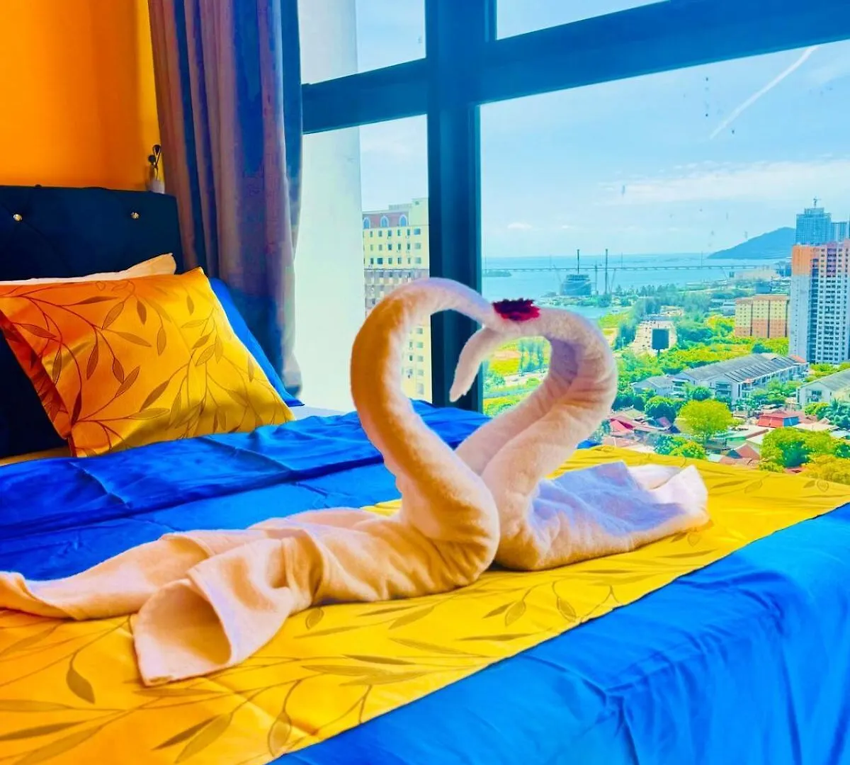 Apartment Vip3Br Romantic Retreat For12 Withsea & City Views Jelutong